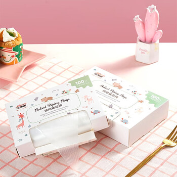 杰凯诺一次性裱花袋 杰凯诺烘焙工具加厚一次性饼干奶油裱花袋蛋糕挤花袋中号100个装 行情报价价格评测 京东