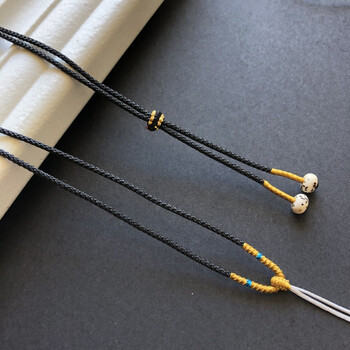 媛渡 和田玉挂绳翡翠吊坠绳挂件绳和田玉坠绳高货绳