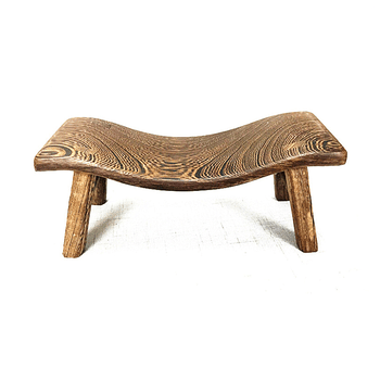 鸡翅木檀木睡枕实木枕红木凉枕小凳子枕头颈椎枕硬枕木头鸡翅木u型弯