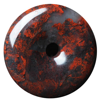 吊坠桂林鸡血玉平安扣挂件玉石项链挂坠玉坠男女款 8号【图片 价格