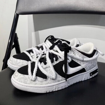 【莆田纯原】新款dunksbow黑白腰果花奶油板栗解构风气泡水母板鞋