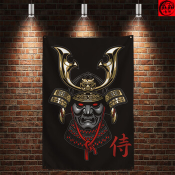 日式老传统挂布日式传统墙面装饰背景布浮世绘武士纹身刺青店挂布卧室