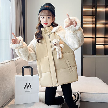 童装女童棉衣外套儿童棉袄2022新款冬装女中大童棉服冬季中长款416岁