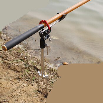 金属自动抱杆钓鱼炮台支架海竿手竿万向鱼竿支架杆地插sn2679