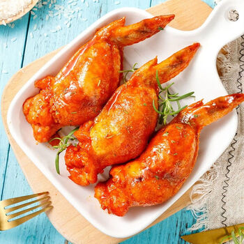 好来屋奥尔良鸡翅包饭烧烤鸡翅包饭速食半成品冷冻油炸小吃烤翅零 2只