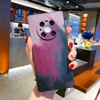 手机壳mate30epro水彩全包镜头防摔硅胶保护套p4030外壳浆果色华为