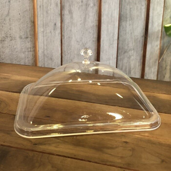 仟佰盾(chiefdon) 玻璃罩凉菜熟食防尘罩透明盖子展示用 长方形食品
