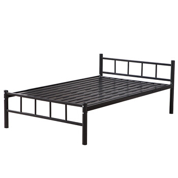 单人床米家用学生宿舍铁艺床后现代现代单人简易铁架床经济型黑色12米