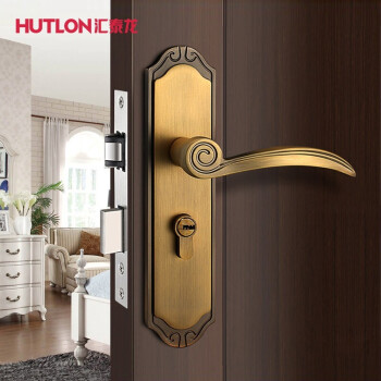 汇泰龙（Hutlon）新中式室内房门锁卧室静音锁套餐DS-8881 黄古铜 通用型