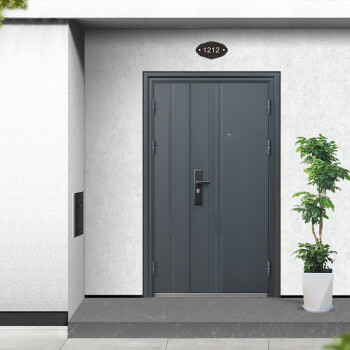 室外农村别墅大门进户门室内开双开对开门 2150*1180外包外左 机械锁