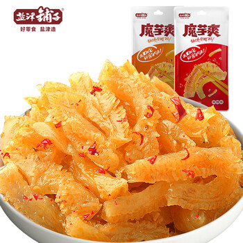 盐津铺子素食小吃魔芋爽魔芋毛肚休闲食品素食麻辣零食办公室休闲零食