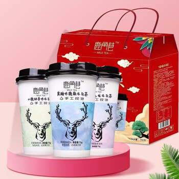 鹿角巷速溶奶茶冲饮固体饮料整箱小鹿牛乳茶网红奶茶绿茶 奶茶礼盒