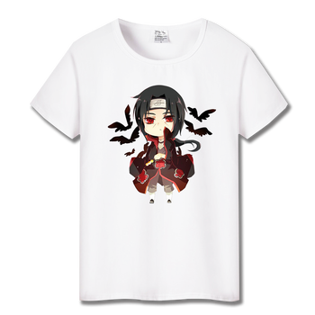 火影忍者t恤短袖鸣人佐助写轮眼简约时尚夏季情侣装中学生男士女生圆领卡通动漫周边衣服潮流q版鼬xxl男 图片价格品牌