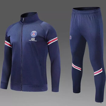 德洛迪(deluodi)同款巴萨足球服外套长袖加绒运动套装2021比赛训练