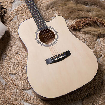 练习吉他40cun初学者入门乐器41cun云杉木原木色单琴免费教材123弦