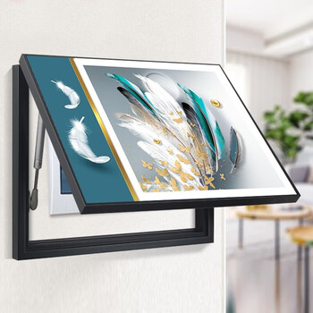 乐束电表箱装饰画免打孔现代简约遮挡总开关配电箱客厅餐厅挂画 b款