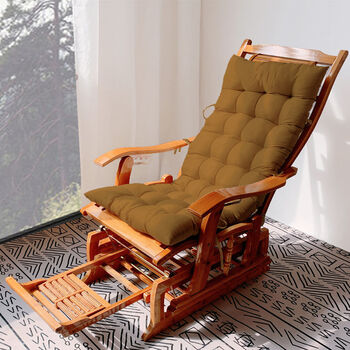 枫琅仿实木摇摇摇椅成人躺椅家用逍遥椅老人竹靠背椅子阳台午休午 特