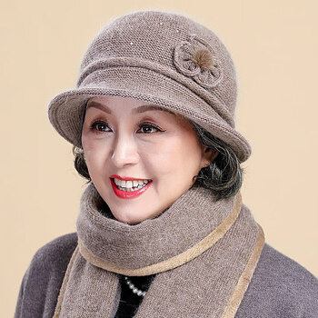 保暖老奶奶老太婆冬季帽子中老年妈妈毛线帽人女秋防寒老太太姥姥加绒