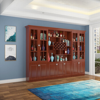 锐衡现代简约酒柜客厅玄关柜储物餐边柜简欧间厅柜靠墙展示柜书柜aba