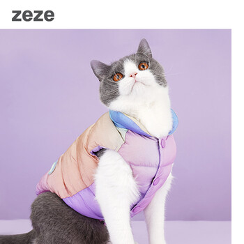 Zeze炫彩宠物猫衣服保暖背心冬季保暖猫咪衣服宠物服饰m 适用于8 16斤 图片价格品牌报价 京东