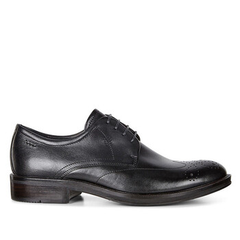 爱步男鞋2021新款商务正装纯色圆头系带花纹皮鞋缓震舒适耐磨亨利