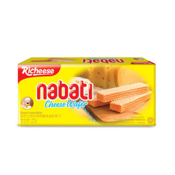丽芝士（Richeese）印尼richeese纳宝帝丽芝士nabati奶酪威化饼干进口儿童零食小吃 奶酪威化145g