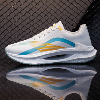 跑步鞋男体育生运动透气减震中长跑训练专用中生超轻跑鞋 1296柔水蓝