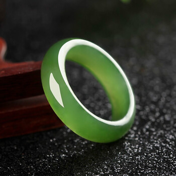 白玉指环玉扳指天然玉石素面简约戒指 白玉款(内径约16mm)【图片 价格