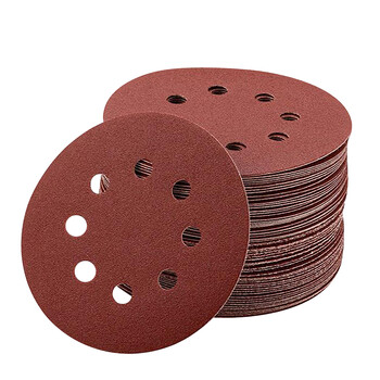 纳仕德 wz0045 圆盘植绒砂纸5寸8孔磨沙纸腻子墙自粘式砂纸抛光沙皮纸