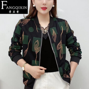 中年女式春秋茄克衫小个子春天款2022秋季新款外套秋装夹克女妈妈装