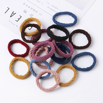 千银鸟新品洗脸景甜同款束发带韩国化妆发套女可爱头箍猫耳朵发箍 F008发圈混色10根装