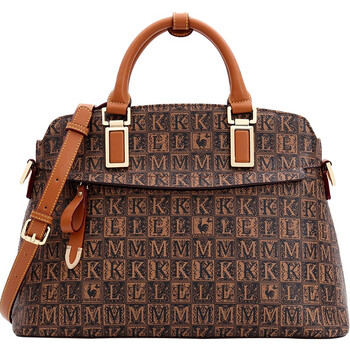 法国lmk名牌包包女奢侈品新款百搭通勤手提包大气斜挎包小mk 褐色 mk