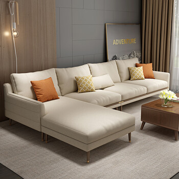 李府家缘意式布艺沙发简约轻奢贵妃位沙发北欧沙发客厅大小户型整装