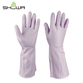 尚和手套（SHOWA）清洁手套 防水耐磨加绒手套 厨房清洁手套 松软加厚款 L 710247
