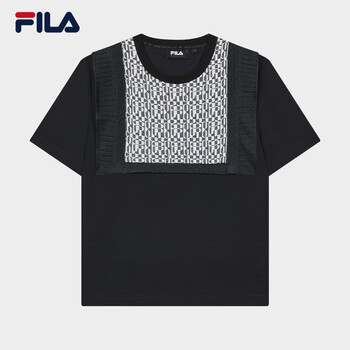 斐乐fila女子女装上衣2024夏季新款时尚休闲时装短袖t恤碳墨灰cc180