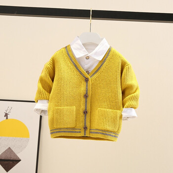 男童春秋帅气尊尚鸟外套儿童开衫毛衣外套针织衫春秋款男童毛线衣洋气