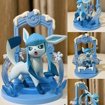 卡盟文创伊布盲盒手办摆件可爱女孩礼物潮玩公仔周边宝可梦出发吧玩具