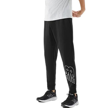 NEW BALANCE男款运动休闲时尚舒适针织长裤 AMP13022-BK黑色 M(身高170cm）