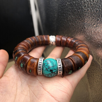 【静黛】 西藏老牦牛骨手串随切随型嘎巴拉手串骨头藏族念珠藏式老