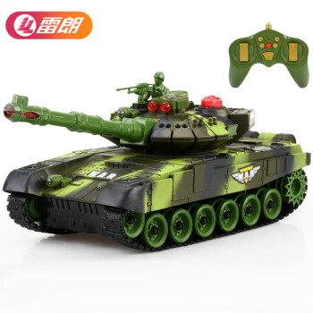 雷朗 儿童玩具遥控车坦克汽车2.4G对战男孩仿真模型 生日礼物