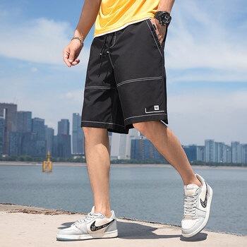 南极人薄款日系复古宽松直筒休闲短裤男潮牌过膝五分裤工装裤子男士