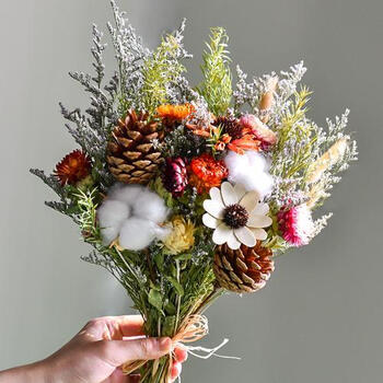 爱满 Aiman 干花永生花装饰摆件棉花真花小清新尤加利叶雏菊松果客厅卧室插花sn5455 向阳花 芝麻花 菠萝菊花束干花包 图片价格品牌报价 京东