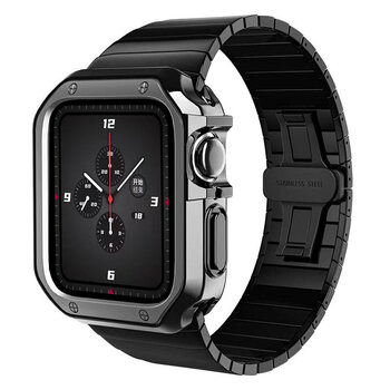 荔新适用iwatch钛合金表带applewatch6表带苹果手表表带iwat暗夜黑