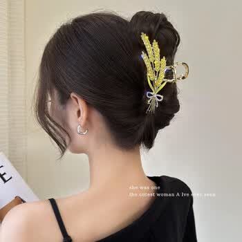 吾亲奈wooany麦穗发夹女大号抓夹发卡后脑勺鲨鱼夹2023年网红新款高端