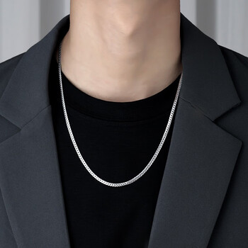 每克莱铂金项链男锁骨链新品白金潮牌百搭女18k高街饰品子轻奢送礼 白