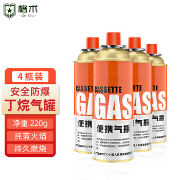 格术卡式炉气罐户外炉具燃气罐喷火抢气罐露营卡式喷枪气液化气罐 4瓶