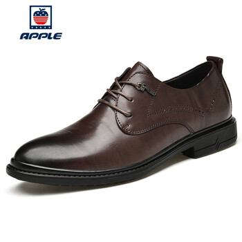 apple美国苹果男鞋春季新品头层牛皮男士皮鞋英伦潮流真皮雕花布洛克