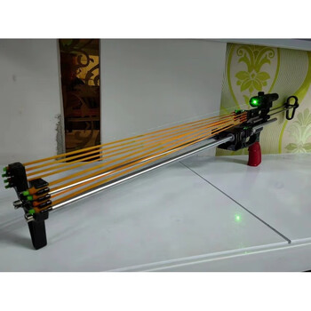 奇优宝户外双拉锯猎鹰勾魂全金属加长杆弹弓激光伸缩高精准欧美加长款