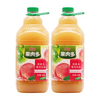 汇源果汁果肉多2.5l升桶装橙汁猕猴桃汁桃复合多口味瓶装饮料麗 2.