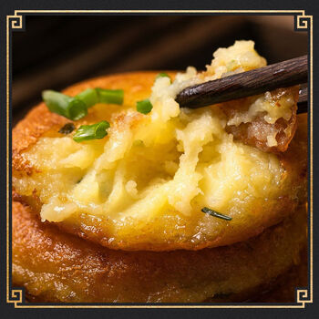 茗仟黔小二16个洋芋粑粑贵州特产葱花流心烙锅油炸小吃马铃薯糕点